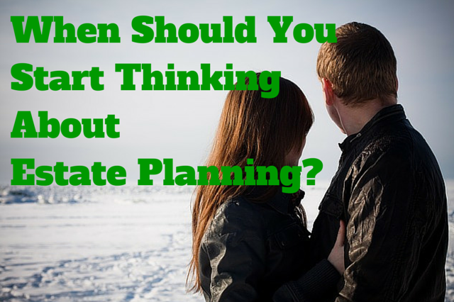 young couple thinking about estate planning