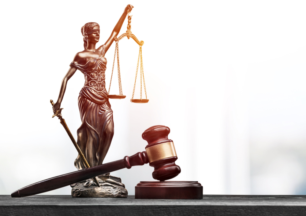 scales of justice and gavel